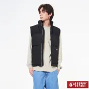 【5th STREET】 男裝 異材質剪接羽絨背心-黑色 (550028)