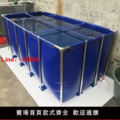 極致甄選 【台灣公司 可開發票】帆布魚池加厚帶支架刀刮布水池戶外組裝簡易塑料養魚池養殖水箱
