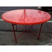東鼎二手家具【全館自取價】全新品 紅色4尺纖維圓餐桌*B290-1*餐桌*辦桌圓桌*拜拜桌*四尺圓桌*吃飯桌*餐廳圓桌
