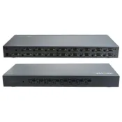 (店+)易控王 VGA 8x8 八進八出矩陣切換分配器 帶音源 面板顯示1080P 黑色(40-056)