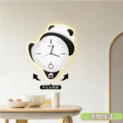 發光搖擺熊貓掛鐘 壁鐘 led時鐘 電子時鐘 創意時鍾 壁燈 客廳時尚掛墻 傢用鍾錶 靜音時鐘 數字鐘 弔鐘