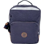 Kipling AVA 中款 反光條撞色拼接尼龍後背包(藍紫色)
