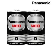 Panasonic NEO 黑色錳乾電池 碳鋅電池1號2入組