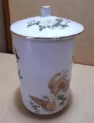 早期茶杯 大同金孔雀高腳茶杯 蓋杯 泡茶杯-台北南門國小