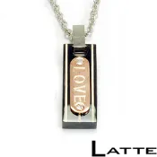 【LATTE】甜蜜夾心刻字不鏽鋼項鍊(女)