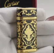 Cartier打火機！附原裝盒！說明書、繁花似景金！二手品！極新！非Zippo Dunhill Dupont