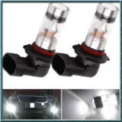 月鳥商社 2x 9005 HB3 6000K 100W 2323 LED 投影儀霧燈駕駛燈泡白色