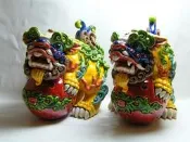 【奇珍館 】嚴選世界著名台灣國寶罕見純手工製彩釉陶器~交趾陶 龍軒作品~非常罕見難得~賠售給真正的收藏家