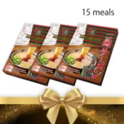 【DOKODEMO】一蘭拉麵 一蘭麵博多細麵 5人份一蘭秘製紅色麵粉 3入組