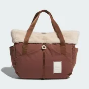 【adidas 愛迪達】側背包 斜背包 小包 運動包 W MH BOA TOTE M 咖啡 IK4833
