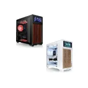 【Thermaltake 曜越】TR300 WS 中直立式機殼 木紋元素機殼 ATX•支援360水冷 前置電源供應器設計