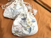 成名在望 漢服包 念三月【玉兔】原創漢服荷花包包古風斜跨刺繡帆布單肩日常抽帶 【CM3831】