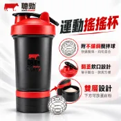 紅牛聰勁運動搖搖杯PLUS 450ml 雙層設計 內附鋼球 乳清蛋白 健身運動