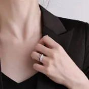 宜家二居 s925純銀蛇形開口戒指女ins暗黑冷淡風食指戒時尚個性小眾設計