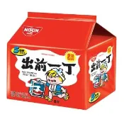 【NISSIN 日清】出前一丁麻油味速食麵100gX5入(泡麵)