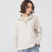 Champion × Ray BEAMS / 別注 女裝 半拉鍊 短袖 上衣