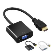 【Arum】HDMI轉VGA影音轉接線 HDMI to VGA(公轉母電腦轉電視轉接器 黑/白兩色)