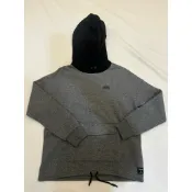 Roots深灰色厚棉質帽tee/S