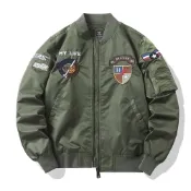 (店+)【巴黎精品】現貨+預購 軍裝外套飛行夾克-MA1寬鬆刺繡臂章春夏薄款男外套2色a1ck43