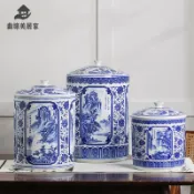曲線美QXM居家 30斤裝陶瓷米缸大米桶家用水缸帶蓋子醋壇子油缸儲物罐qxm9051