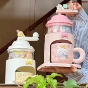 【新品熱賣】chiikawa吉伊手動刨冰機家用小型雹冰機沙冰機綿綿冰沙手搖碎冰機
