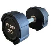 【Fitek】20公斤PU啞鈴單支/悍馬啞鈴 可摔啞鈴(20KG方型啞鈴/20公斤包膠啞鈴)