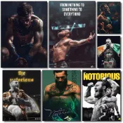 Conor McGregor UFC Fighter 無框帆布海報 - 高清印刷牆壁藝術,適用於家居裝飾、客廳、臥室、酒