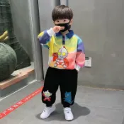 淘淘屋百貨商場 奧特曼衣服男童春裝套裝2025新款兒童春秋季帥氣POLO衫衛衣兩件套(鑫弘-萌寶童裝)可開發票