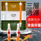 歡樂購物網 魚缸過濾器滴流盒水池凈水循環系統魚塘彩周轉箱過濾盒魚池過濾箱