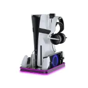 (店+)【GS 3C】全機型 通用 PS5 Pro/Slim/Portal 散熱 底座 支架 控制器 手把 充電 RGB 燈光 