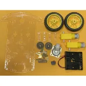 ►117◄Arduino 機械車 智能小車底盤 自走車 底盤 帶碼盤測速 尋跡小車 附電池盒 競賽小車 套件