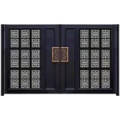 【客製化 訂金勿拍】鋁合金庭院大門別墅花園入戶門戶外鋁藝庭院門小院子門電動雙開門花園門 庭院鋁合金門 庭院大門