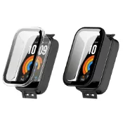殼起來3C手機配件 【PC+鋼化玻璃一體錶殼】適用 Xiaomi 小米手環 11 Active 透明硬殼 觸控靈敏保護殼 台灣發貨