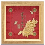 金箔畫禮品│富貴滿堂│新居入厝、退休禮物、生日禮物│雅鑑鑫品│金鴻喜系列│送禮餽贈最佳選擇│台灣最專業工藝禮品製造供應商