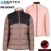 【瑞士 MAMMUT 長毛象】女 Whitehorn 雙面穿 輕量羽絨外套.羽絨衣.雪衣/650FP羽絨_ 1013-01090-7471 深摩爾褐/夕沙粉