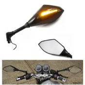 SUZUKI重機配件改裝適用鈴木GSXS1000 750 GSR600/750 EN125後視鏡帶LED轉向燈反光鏡