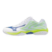 Mizuno 美津濃【授權經銷】男款 羽球鞋 WAVE CLAW EL 2 輕量 寬楦 藍綠 71GA258381