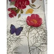 蝶古巴特拼貼紙 餐巾紙A33-159蝴蝶波斯菊玫瑰花尺寸33*33 德國