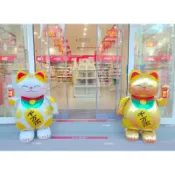 台南高雄現」招財貓立體站立氣球、帶底座 開幕佈置 尾牙 春酒 日式日系鏡開儀式裝飾佈置 店面 辦公室 台中 台灣