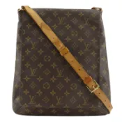 【DOKODEMO】LOUIS VUITTONMusette 單肩包 M51256 Monogram 帆布 2000 AS1000 斜挎/肩背包，A4 尺寸，翻蓋閉合，男女通用 [二手]