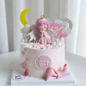 寇比 公主 小天使 造型蛋糕 粉色系 蛋糕 生日蛋糕 翻糖蛋糕 客製化蛋糕