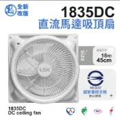 (店+)【Lasko】樂司科 天花板循環扇 LSK-1835DC 18吋 輕鋼架專用DC直流吸頂扇最新款大尺寸吸頂扇推薦 客廳用節能電扇 夏季