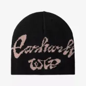 CARHARTT WIP CHEDDA WIP BEANIE 字體 LOGO 毛帽 黑色/綠色-I036181