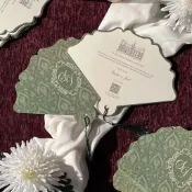 客製化 席位卡 姓名牌 婚禮桌卡 婚禮扇子 流程婚禮紙扇 節目單菜單感謝卡