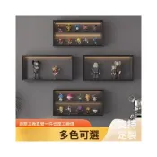 (店+)實木玻璃展示櫃 手辦模型收納櫃 公仔展示架 墻上掛櫃 防塵玻璃櫃 壁掛式手辦櫃 盲盒收納架 收藏櫃