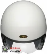 傳璽騎士部品【SHOEI J-O】灰白色｜素色系列｜復古帽｜內藏鏡片｜JO｜凱旋、哈雷、偉士牌、SB300、CB400