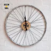 【可開發票】DS北歐家飾§ loft工業風 圓型掛鐘 大尺寸方鐘時鐘 自行車腳踏車復古仿舊仿繡美式鄉村風田園風格 單車輪