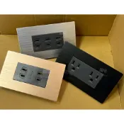 【不用比絕對最便宜】 (附發票免運 ) JYE 中一電工 『摩登灰、摩登金、摩登黑、摩登銀』月光摩登系列開關插座 工業風