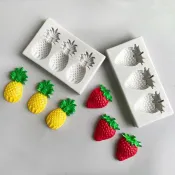 蛋糕模具 烘焙模具 矽膠模具 矽膠模具 diy半邊草莓鳳梨糖果水果烘焙慕斯蛋糕裝飾翻糖巧克力
