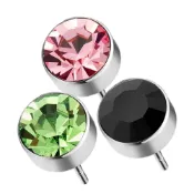 (店+)【ATeenPOP】鋼耳環．繽紛單鑽．5mm．單邊單個．AG481(抗過敏)